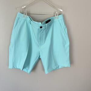 Dunning Golf Performance Shorts Men Size 38 8” Inseam Teal Blue Golf Stretch NEW